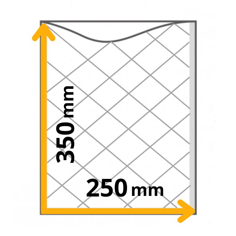 myvac busta sottovuoto goffrata, 100my, 250x350mm